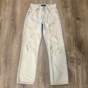 Aéropostale 90’s Baggy Jeans- Women's 2R- Light Wash- Distressed- Straight Leg